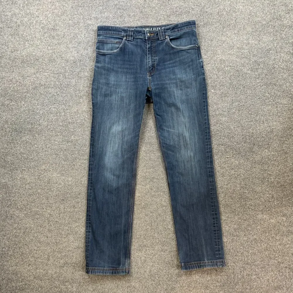 Duluth Jeans Mens 34 Denim Ballroom Double Flex Standard Fit Cotton Blend Work